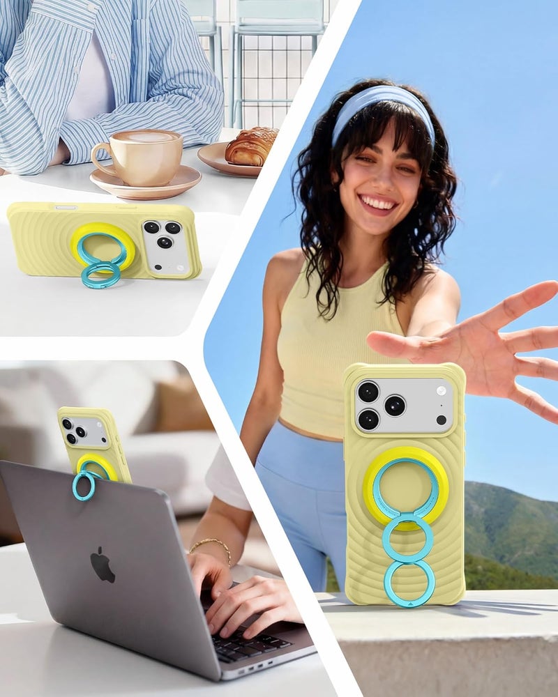 Syncwire Magnetic Phone Ring Holder for MagSafe, 360° Rotation Dual Sided Magnet Grip Cell Phone Ring Stand Finger Kickstand Compatible with iPhone 17 16 15 14 13 12 Pro Max fits MagSafe - Image 4